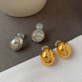 LaPose Fashion - Lola Round Ball Earrings - Accesories, Earrings, Gold Pleated Accesories