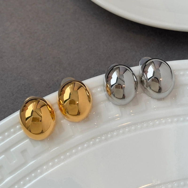 LaPose Fashion - Lola Round Ball Earrings - Accesories, Earrings, Gold Pleated Accesories