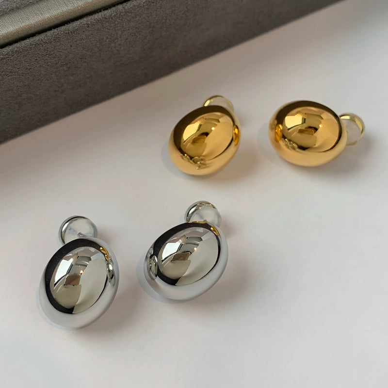 LaPose Fashion - Lola Round Ball Earrings - Accesories, Earrings, Gold Pleated Accesories