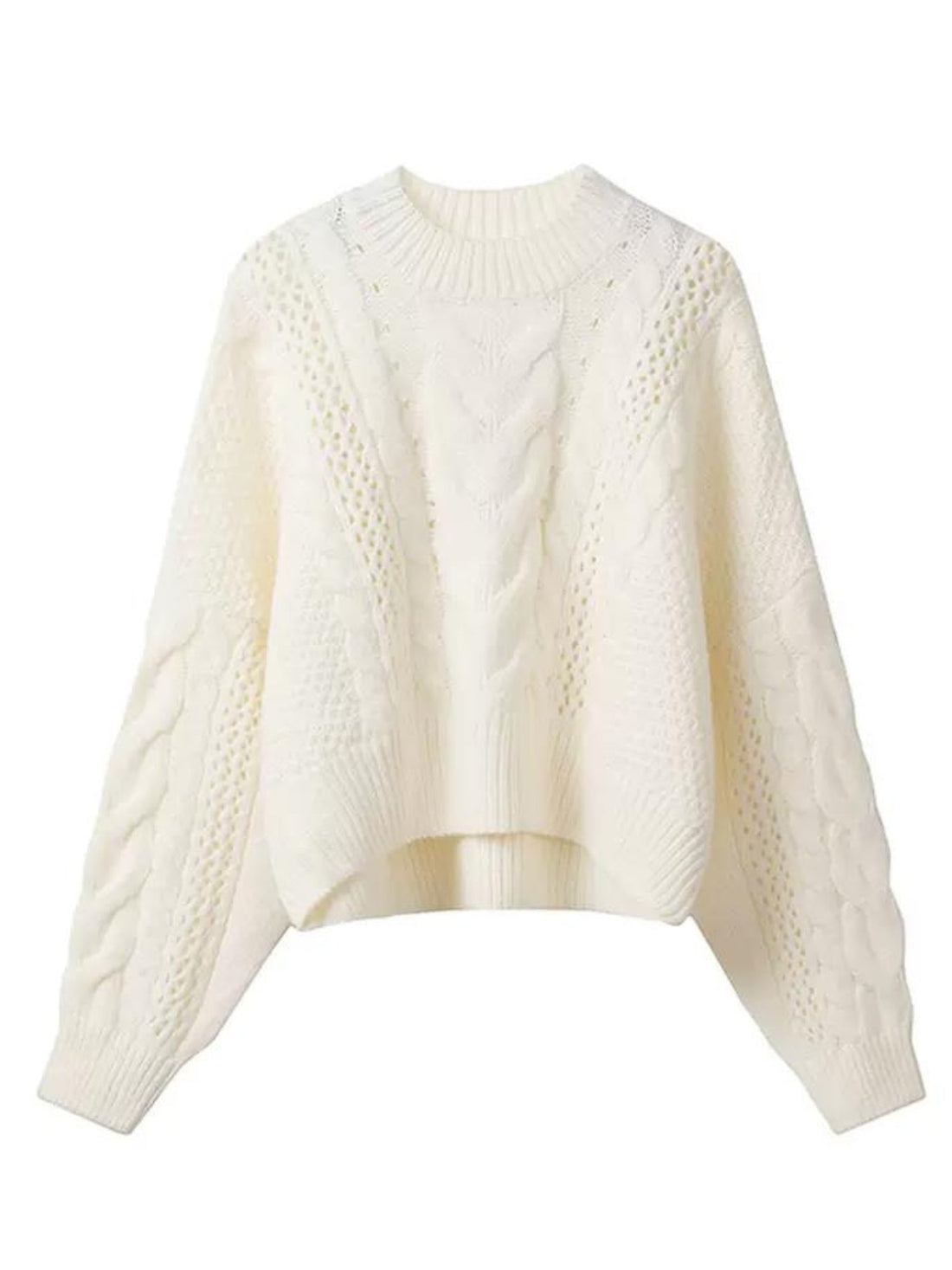 LaPose Fashion - Lyanna Knitted Sweater - Knitted Tops, Long Sleeve Tops, Oversize Tops, Tops, Tops/Sweatshirts, Warm Tops