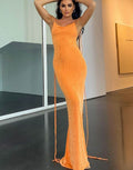 LaPose Fashion - Malvina Strappy Maxi Dress - Backless Dresses, Bodycon Dresses, Clothing, Club Dresses, Dresses, Elegant Dresses, Formal Dresses,