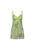LaPose Fashion - Mia Lace Up Dress - Clothing, Daytime Dresses, Dresses, Floral Dresses, Going Out Dresses, Green, Mini Dresses, Party & 