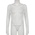 LaPose Fashion - Nadege Knit Sweater - Clothing, Crochet Tops, Fall-Winter 23, Fall22, Knitted Tops, Long Sleeve Tops, Sweater, Tops