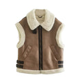 LaPose Fashion - Naya Sleeveless Vest Jacket - Coats, Coats & Jackets, Fall-Winter 23, Sleeveless Coats, Winter Clothes, Winter Edit, Wool Jackets