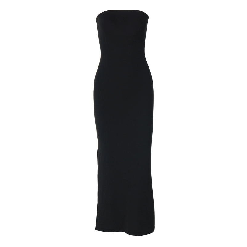 LaPose Fashion - Nisa Strapless Basic Maxi Dress - Autumn Dresses, Basic Dresses, Bodycon Dresses, Casual Dresses, Daytime Dresses, Dresses, Elegant Dr