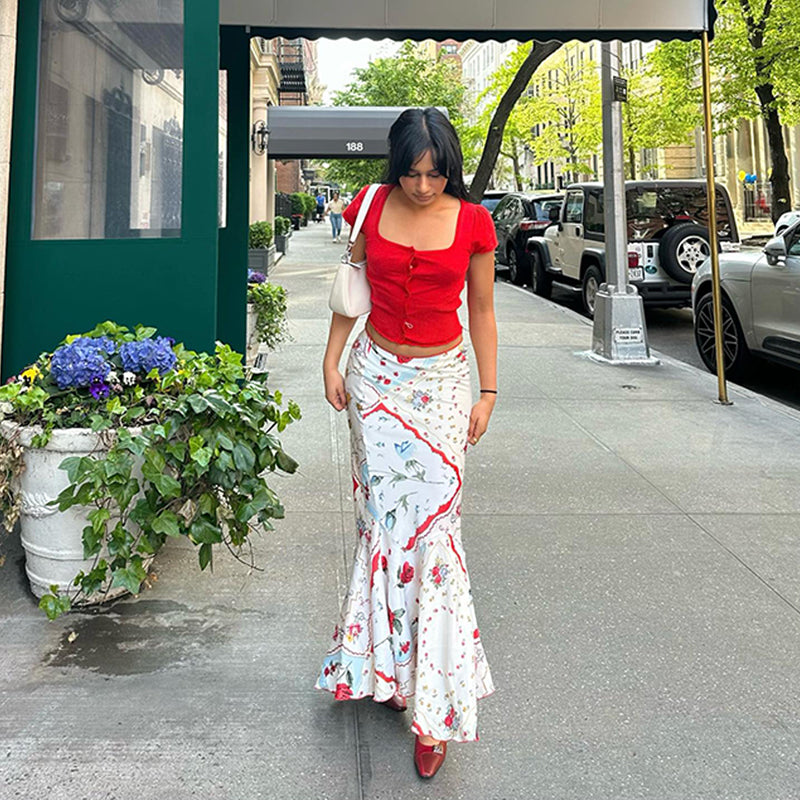 Aster Floral Maxi Skirt