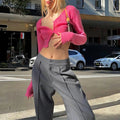LaPose Fashion - Orva Sweater Cardigan - Cardigan, Clothing, Crop Tops, Fall22, Long Sleeve Tops, Tops, Tops/Sweatshirts