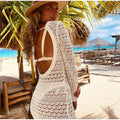 LaPose Fashion - Paola Backless Crochet Dress - A-Line Dresses, Backless Dresses, Beach Dresses, Clothing, Cover-Ups, Crochet Dresses, Dresses, Fall