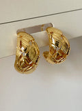 LaPose Fashion - Preston Earrings - Accesories, Earrings, Gold Pleated Accesories