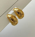 LaPose Fashion - Preston Earrings - Accesories, Earrings, Gold Pleated Accesories