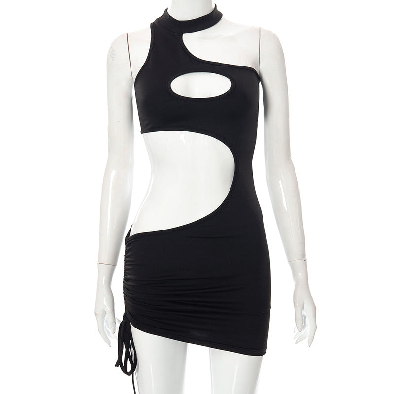 LaPose Fashion - Priya Asymmetric Dress - Cut-Out Dresses, Dresses, Little Black Dresses, Mini Dresses, Sexy Dresses