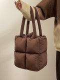 LaPose Fashion - Puff Square Tote Bag - Bags, Clean Girl, Fall-Winter 23, Handbags, home2, Shoulder Bags, Tote Bags