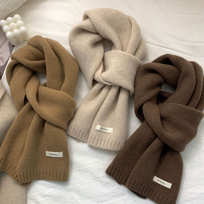 LaPose Fashion - Pure Wool Knitted Scarf - Accesories, Clothing Accesories, Scarfs, Winter Edit