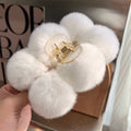 LaPose Fashion - Rabbit Fur Plush Hair Clip - Accesories, Hair Clips, Video, Winter Edit