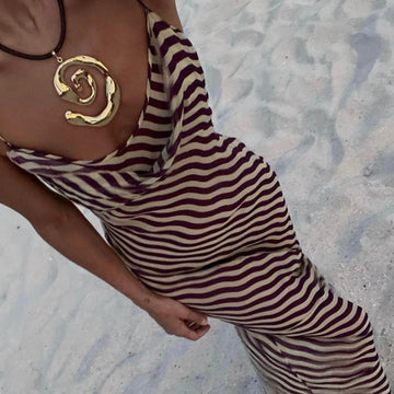 LaPose Fashion - Robyn Striped Maxi Dress - Beach Dresses, Dresses, Elegant Dresses, Going Out Dresses, Long Dresses, Maxi Dresses, Party & Coct