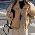 LaPose Fashion - Sadie Faux Leather Jacket - Bomber Jacket, Coats & Jackets, Crop Jackets, Jackets, Leather Jackets, Oversize Jacket, Puffer Jack