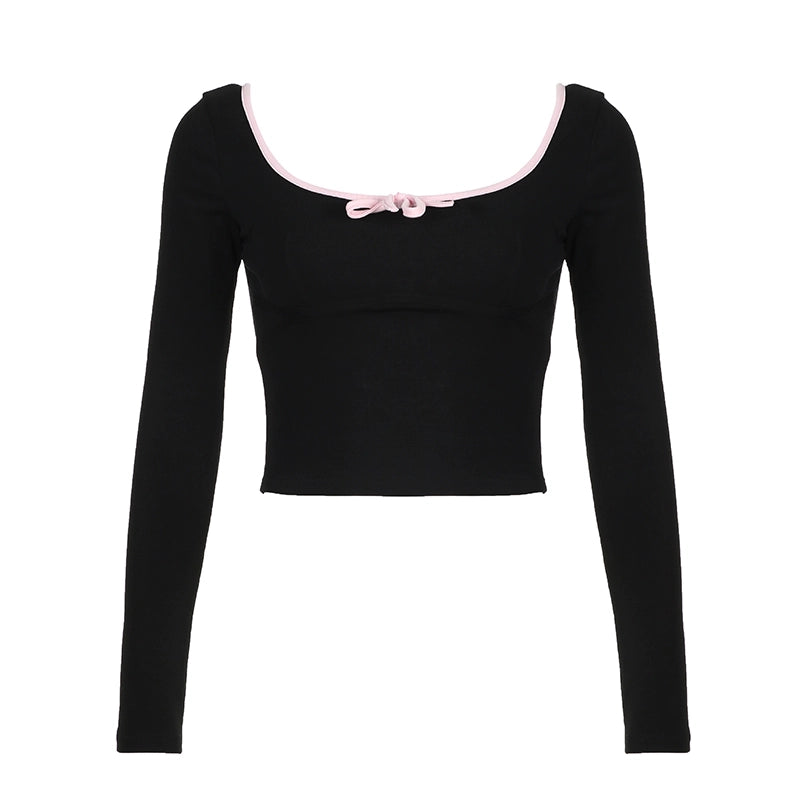 LaPose Fashion - Sarayh Long Sleeve Top - Backless Tops, Basic Tops, Crop Tops, Cut-Out Tops, Elegant Tops, Long Sleeve Tops, Tops