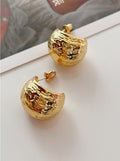 LaPose Fashion - Sarita Earrings - Accesories, Earrings, Gold Pleated Accesories