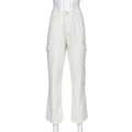 LaPose Fashion - Shanna Jeans in White - Bottoms, Cargo Pants, Clothing, Jeans, Loose Pants, Pants