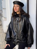 LaPose Fashion - Skilar Leather Jacket - Autumn Clothes, Clothing, Coats, Coats & Jackets, Fall Clothes, Fall-Winter 23, Leather Jackets, Top