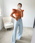 LaPose Fashion - Tammy High Waist Boyfriend Jeans - Bottoms, Clothing, Jeans, Pants, Trousers