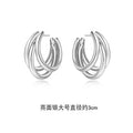 LaPose Fashion - Three Hoop Earrings - Accesories, Earrings, Gold Pleated Accesories