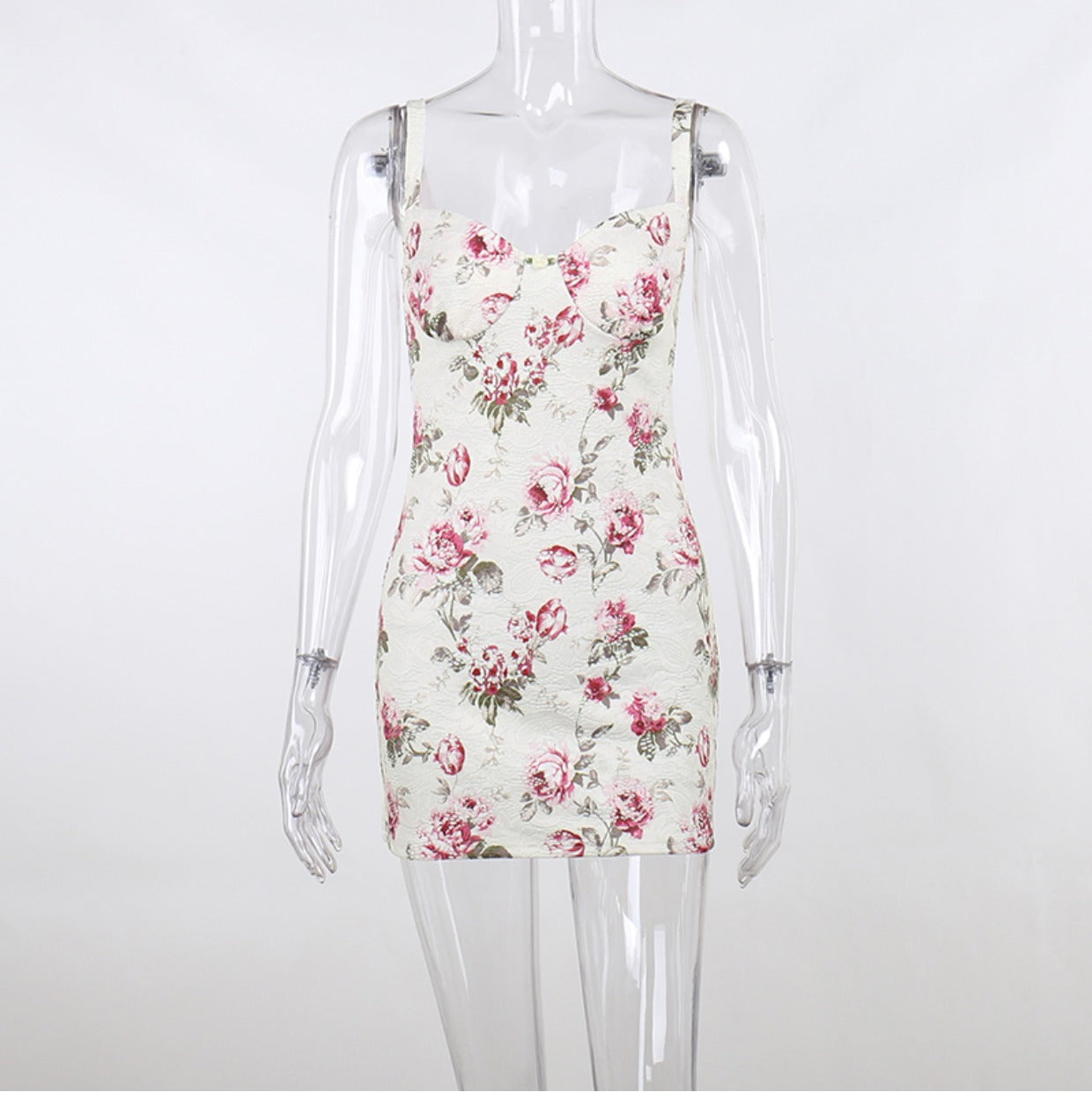 LaPose Fashion - Tionna Floral Mini Dress - Clothing, Daytime Dresses, Dresses, Floral Dresses, Mini Dresses, Romantic Clothes, Romantic Dresses