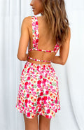 LaPose Fashion - Vicenta Floral Mini Dress - Backless Dresses, Clothing, Dresses, Floral Dresses, Mini Dresses, Party & Coctail Dresses, Party Dr