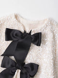 LaPose Fashion - Wendy Sequin Bow Jacket - Coats & Jackets, Crop Jackets, Jackets, Sequin Jackets