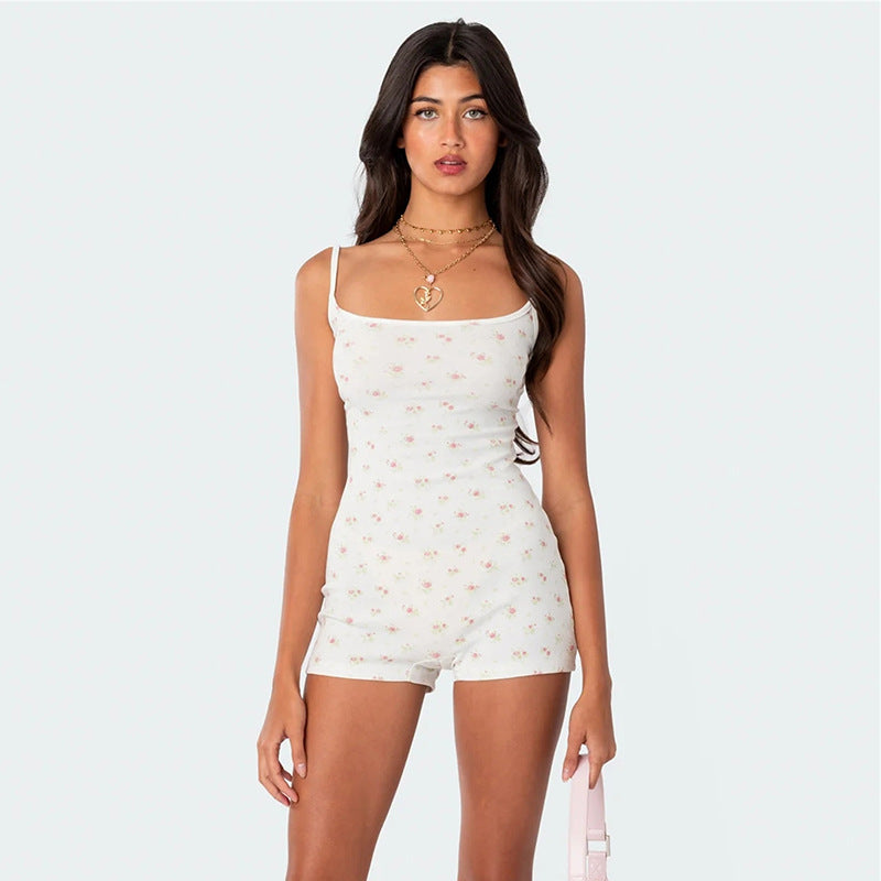 LaPose Fashion - Yides Floral Romper - Jumpsuits & Rompers, Rompers