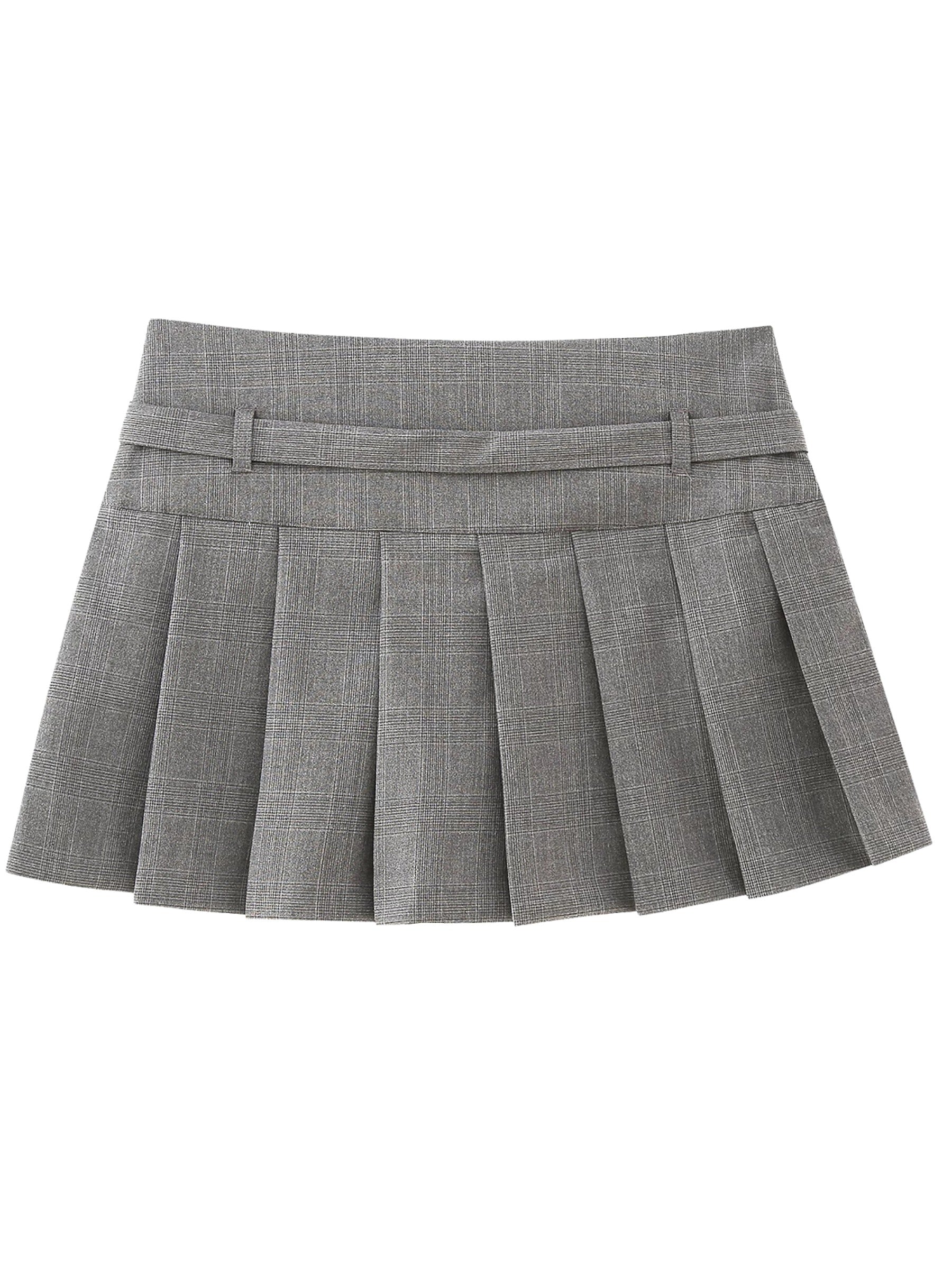 LaPose Fashion - Zlata Pleated Mini Skirt - A-Line Skirts, Mini Skirts, Pleated Skirt, Pleated Skirts, Skirts, Winter Edit