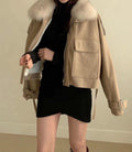 LaPose Fashion - Zoey Leather Jacket - Bomber Jacket, Coats & Jackets, Crop Jackets, Jackets, Leather Jackets, Oversize Jacket, Puffer Jack