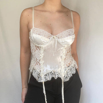 Darcie Lace Satin Top